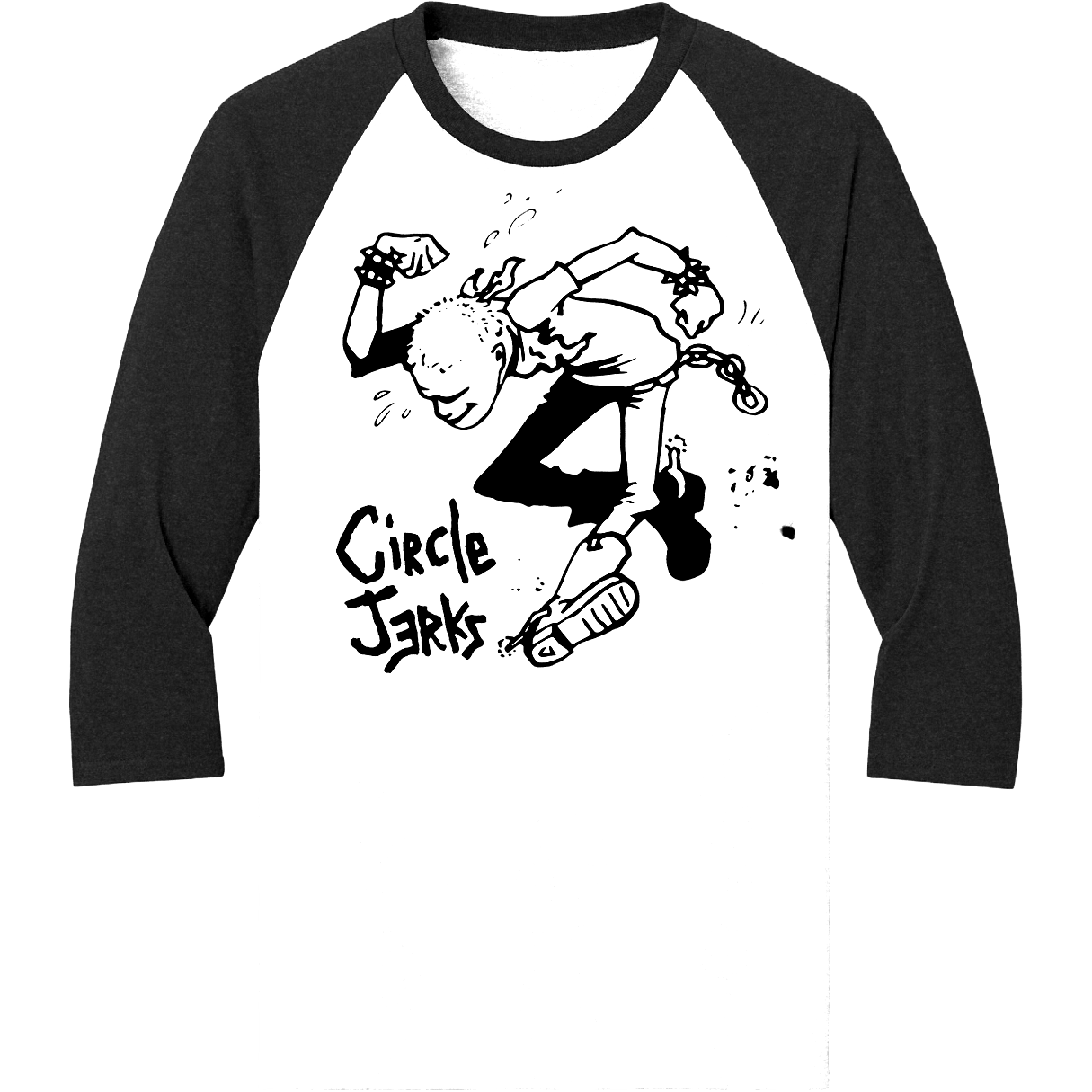 Skankman Raglan (White/Black)