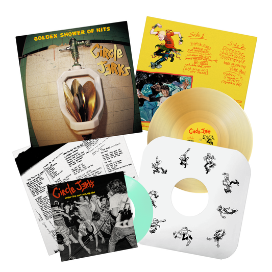 Golden Shower of Hits LP (Gold) & When The Shit Hits The Fan 7" (Glow-in-the-Dark) Bundle
