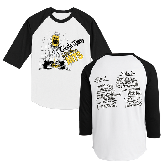 Golden Shower of Hits Raglan (White/Black)