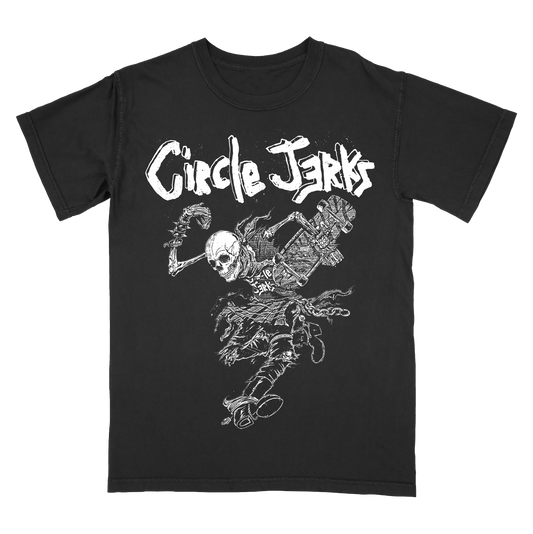 Circle Jerks Skeleton Skank Man Monochrome T-Shirt (Black)